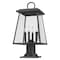 Z-Lite Broughton Outdoor Pier Mounted Fixture, 4-Light, 12.5 In.W x 24.5 In.H, Black/Clear Beveled 521PHBR-533PM-BK - alternate 2